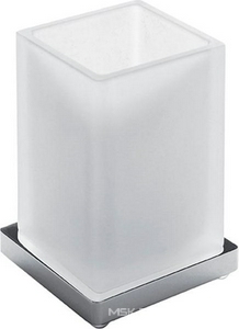 Стакан настольный, (стекло матовое/хром),  Colombo Look B1641.000