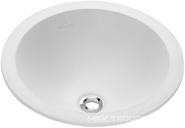 Раковина встраиваемая в столешницу, круглая 34см, с переливом, без отв.д/смесит. (R2 Star white ceramicplus), Loop & Friends ZZ