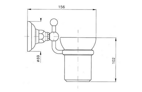 Стакан для настольного держателя (керамика) ,  ZZ Nicolazzi Classica С1488/1