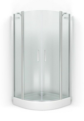 Душевое ограждение Пандора R80, полукруглое, стекло прозрач., БЕЗ поддона, профиль хром  XX