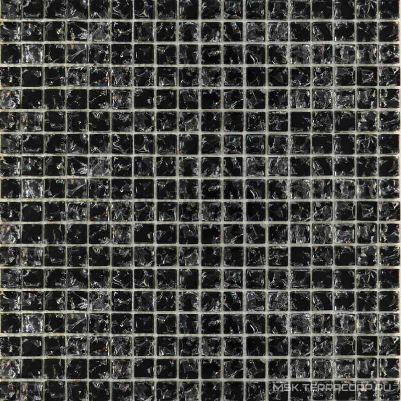 Мозаика Glass МС 448 моно черная колотая |30x30