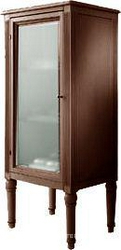 Витрина 50хh116х34см, 1 стекл. дверь петли слева, две полки, цвет черешня антиквариато, фурнитура цв. бронза, (без мрам. столешницы), Loira Z XX XXZ