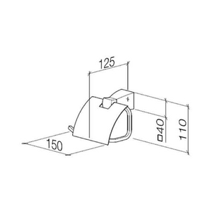 Держатель д/туал. бумаги, с крышкой, (цв. хром),  XX Dorn Bracht Square 83 510 910-00