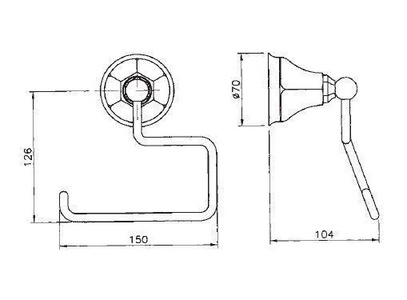 Держатель для туалетной бумаги, (цв. бронза),  ZZ Nicolazzi Teide 1492 BZ 05