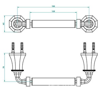 Держатель т/б (цв.бронза (Bronze brillant))  ZZ THG Art Deco A55-D01-543M