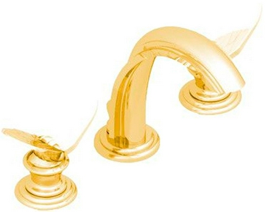 Смеситель на раковину, на 3 отв., с д.к. (цв. золото (Dore))  ZZ THG Papillon A2J-F01-00151