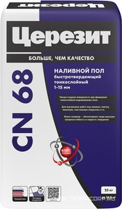/25 Смесь самовыравнивающаяся  1-15 мм  ПП ZZ Церезит CN 68 1668617