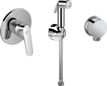 Комплект гигиенического душа, к-т: смеситель с внешней и встраив.частью, лейка, шланг 1.25м, шланговое подсоединение, (цв.хром),  ZZ Ideal Standard CeraPlan B0040AA