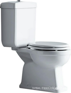 Сиденье для напольного унитаза (полиэстр цв. белый, крепления цв. хром),  ZZ Simas Londra LO 002