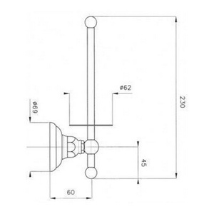 Держатель запасного рулона туалетной бумаги, (цв. бронза),  ZZ Nicolazzi Teide 1497 BZ 05
