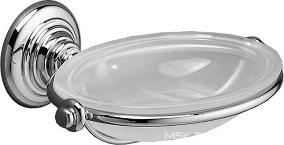 Мыльница настенная, стекло матовое, (цв. хром)  ZZ Devon & Devon Chelsea DD214CR