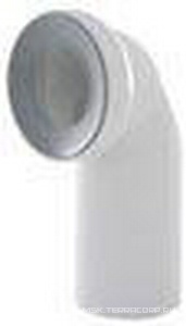 Колено отводное для унитаза 90, белое, пластик ZZ AlcaPlast Универсал A90-90