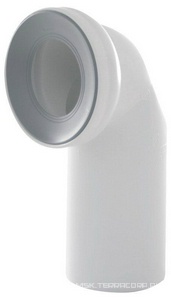Колено отводное для унитаза 90, белое, пластик ZZ AlcaPlast Универсал A90-90