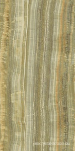 Керамогранит для пола и стены Ariostea Ultra Onici Green Onyx Vein Cut Lucidato (Shiny)  6 мм 150x300 UO6L300558
