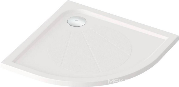 Поддон "" 90*90, полукруглый, плоский, литьевой мрамор, без сифона ZZ Bas Эклипс ЛП00013