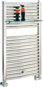 Полотенцесушитель h763х500мм, на ГВС/сист.отопл., до 8bar, 274W, G 1/2, (креплен, клап Маевск. в ком.), БЕЗ кран/перек., (цв. пол.н/сталь)  ZZ Cordivari Alessia 3551540130004