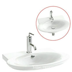 Раковина 60*46см. с 1 отв. под смеситель, для мебели арт. ЕВ1102, белая XX