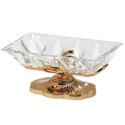 Мыльница настольная 17х8хh7см, подставка в компл., (цв. бронза/хрусталь) Margherita Z XXZ