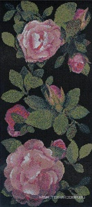 Мозаика Bisazza Декоративные панно Springrose Nero A (1 кор.=3,73 кв.м) ZZ| 129,1х290,5