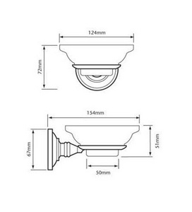 Мыльница настенная, (цв. бронза),  ZZ Gaia Lincoln AHLN02 BR