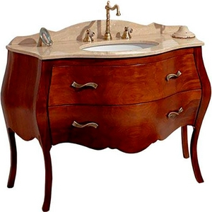 База под раковину, 131х61хh85см, с 2-мя выдв. ящиками, (БЕЗ столешницы арт.CARL04хх и раковины арт.LSOT), (цв. Ciliegio Anticato),  ZZ Cezares Carlotta CARL02.02 Ciliegio Anticato