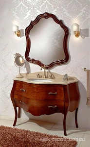 База под раковину, 131х61хh85см, с 2-мя выдв. ящиками, (БЕЗ столешницы арт.CARL04хх и раковины арт.LSOT), (цв. Ciliegio Anticato),  ZZ Cezares Carlotta CARL02.02 Ciliegio Anticato