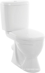 Унитаз-компакт "", косой выход, арматура 1-режим. Alcaplast, сиденье дюропласт с микролифтом, крепление в комплекте Sanita Стандарт WC.CC/Standart/2-DM/WHT.G/S1 (SDTSACC01030712)