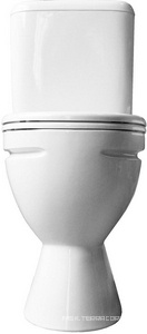 Унитаз-компакт "", косой выход, арматура 1-режим. Alcaplast, сиденье дюропласт с микролифтом, крепление в комплекте Sanita Стандарт WC.CC/Standart/2-DM/WHT.G/S1 (SDTSACC01030712)