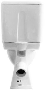 Унитаз-компакт "", косой выход, арматура 1-режим. Alcaplast, сиденье дюропласт с микролифтом, крепление в комплекте Sanita Стандарт WC.CC/Standart/2-DM/WHT.G/S1 (SDTSACC01030712)