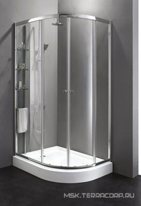 Душ.уголок 1200х900хh2000мм,R550, ассиметричный, 2 раздвижн.двери с 2 непод.сегм,"Левый",полки слева, вход 530мм,(ст/проз,6мм,фурн.цв.хром)  ZZ Cezares Anima ANIMA-RH-2-120/90-C-Cr-L / ANIMA-W-RH-2-120/90-C-Cr-L