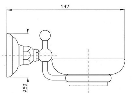 Мыльница настенная (цв. золото/керамика),  ZZ Nicolazzi Classica 1487 GO