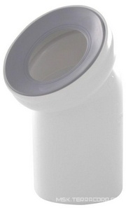 Колено отводное для унитаза 45, белое, пластик AlcaPlast Универсал A90-45