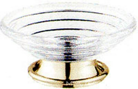Мыльница настольная, (стекло прозрачное, держатель цв.золото),  ZZ Pomd'or Windsor 26.60.90.001