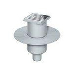 Трап низкий h=103/162мм, выход вниз DN 50 мм, 0,9л/с, декор. решетка из нерж.стали "Basik" 100х100мм, в компл., Tece XX