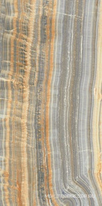 Керамогранит для пола и стены Ariostea Ultra Onici Grey Onyx Vein Cut Lucidato (Shiny) 6 мм 150x300 UO6L300557