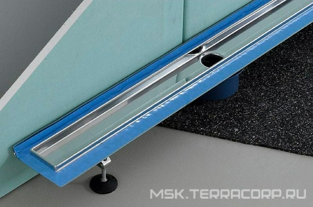 Дренажный канал прямой 800мм (лоток 751мм), уплотн.лента в компл., (БЕЗ решетки, опор арт.66000х и сифона арт.650004/650000/650001), Tece ZZ Tece Tecedrainline 600800