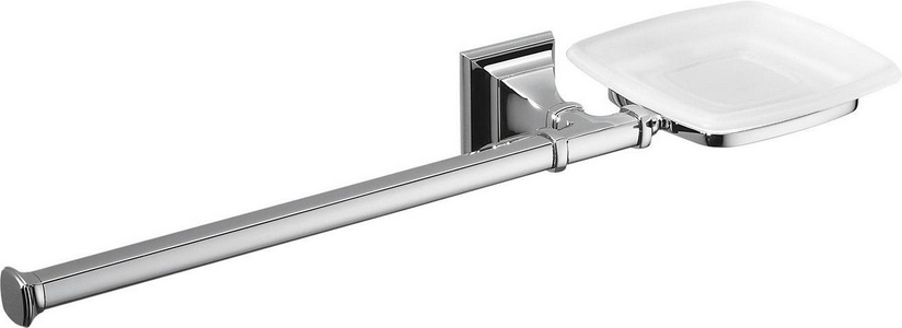 Полотенцедержатель+мыльница, крепление справа, (стекло матовое, креплен. цв.хром),  Colombo Portofino B3274 SX