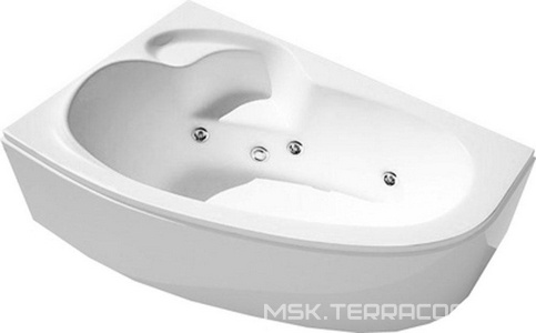 Ванна  R(правая) 170х110х58,5см, г/м 6 форс.,а/м 10форс., г/м спины 6 фрс., г/м ног 2 фрс., х/тер., эл кноп управ., сл/перел+фронт/пан ZZ Thermolux Talia Talia 170х110 правая гидро-аэро-спина-хр.тер.-нож2 - эл кноп