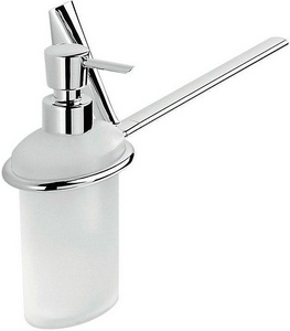 П-держатель, совм. с дозатором д. ж/м 37,5х10хh18см (дозатор СПРАВА) (цв. хром / стекло мат.)  ZZ Colombo Land B2874DX.000