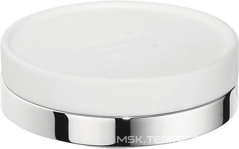 Мыльница настольная (белая матовая керамика, основание цв.хром)  ZZ Colombo Nordic B5240.0CR-CBO