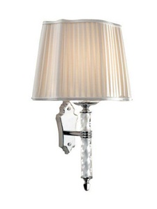 Светильник 225х207хh445мм, (держатель цв. хром, абажур цв.белый),  ZZ Devon & Devon Moonlight DEMOONCR