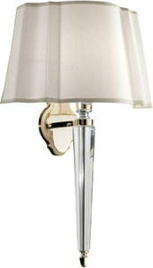 Светильник 300х230хh515мм, (держатель цв. латунь, стекло, абажур цв.белый),  ZZ Devon & Devon Crystal DECRYSTALOT