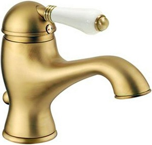 Смеситель для раковины, с д/к, (цв. бронза, ручка Petit Mont Blanc),  ZZ Nicolazzi Classico 3402 BZ 76