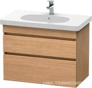 Тумба подвесная 800хh610х453мм, 2 выдвижных ящика, (для ракаовины арт. 034285), (цв. 52 Европейский дуб),  ZZ Duravit DuraStyle DS 6484 52