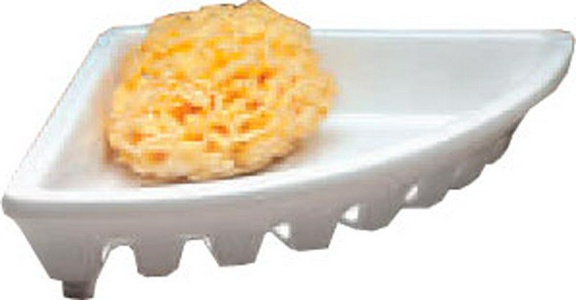 Мыльница (полочка) настольная, угловая, 165х165хh45мм, керамическая,  ZZ Devon & Devon Grace GR12