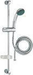 Душевой комплект со штангой (ручной душ, шланг 1.75м, держатель, мыльница),  ZZ Jacob Delafon Basic1 E14325-CP