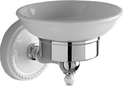 Мыльница настенная (керамика/хром)  KL Devon & Devon Dorothy DOR401CR