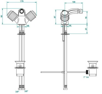 Смеситель для биде, с д.к., (цв. золото (Dore))  ZZ THG Jaipur Aragonite A9A-F01-3202