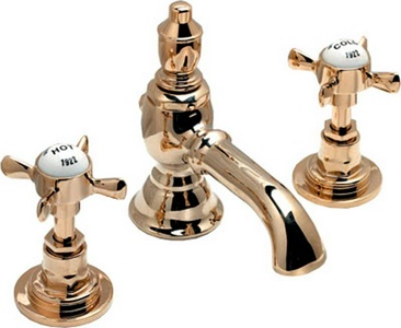Смеситель для биде, на 3 отв. с д/к, (латунь)  ZZ Devon & Devon Antique ADA14