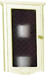 Шкаф настенный, 42,1хh77х25,1см, распашн. дверь, петли слева, с внутр. ткан. обивкой, ручка цв. золото, Hermitage ZZ